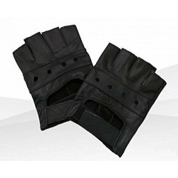 Guantes Medio Dedo de Piel...