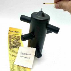 Velón 7 Mechas Siete Negro...