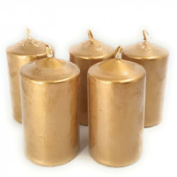 5 Velón Dorado Velas Oro...