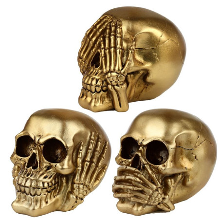 Set de 3 Calaveras Doradas...
